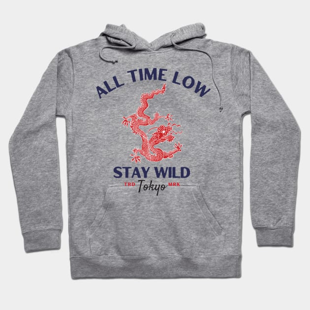 all time low red dragon Hoodie by Ollie_kota